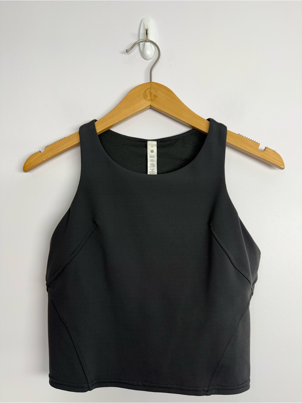 103: Lululemon Invigorate Training Tank Top Graphite Grey Size 8